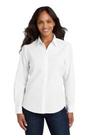 Port Authority® Women's Long Sleeve Carefree Poplin Shirt - Image 17