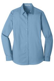 Port Authority® Women's Long Sleeve Carefree Poplin Shirt - Image 6