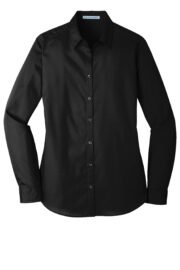Port Authority® Women's Long Sleeve Carefree Poplin Shirt - Image 2