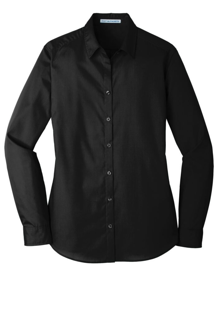 Port Authority® Women's Long Sleeve Carefree Poplin Shirt - Image 2