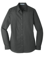 Port Authority® Women's Long Sleeve Carefree Poplin Shirt - Image 8
