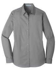 Port Authority® Women's Long Sleeve Carefree Poplin Shirt - Image 10