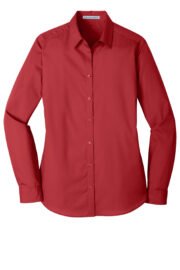 Port Authority® Women's Long Sleeve Carefree Poplin Shirt - Image 12