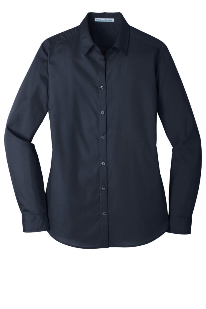 Port Authority® Women's Long Sleeve Carefree Poplin Shirt - Image 14
