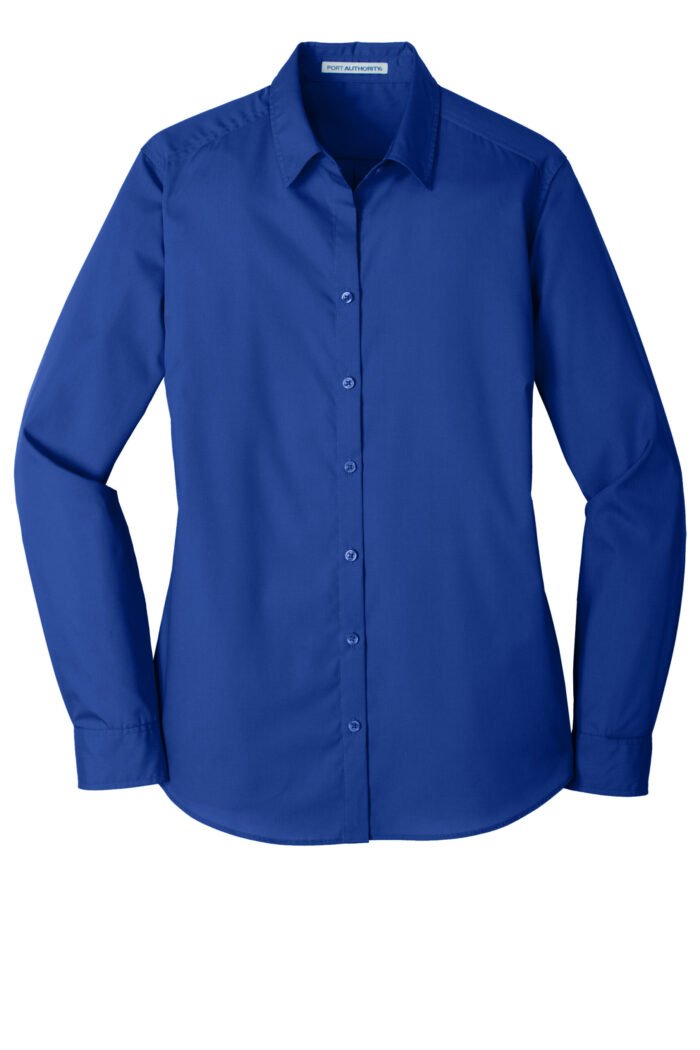 Port Authority® Women's Long Sleeve Carefree Poplin Shirt - Image 16
