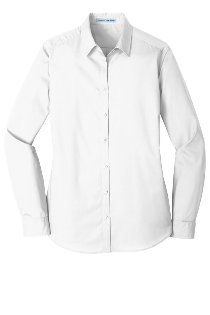 Port Authority® Women's Long Sleeve Carefree Poplin Shirt - Image 18