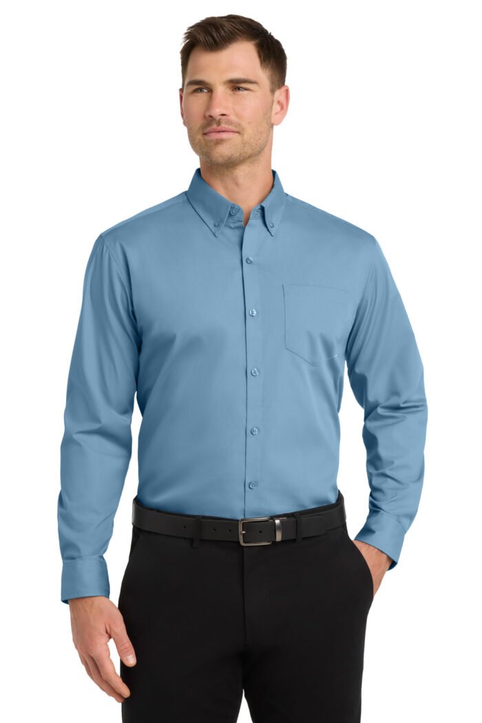 Port Authority® Long Sleeve Carefree Poplin Shirt - Image 5