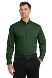 Port Authority® Long Sleeve Carefree Poplin Shirt - Image 7