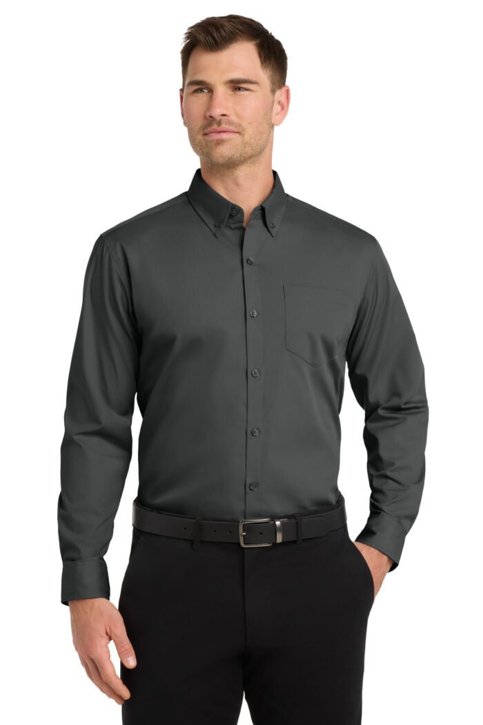 Port Authority® Long Sleeve Carefree Poplin Shirt - Image 9