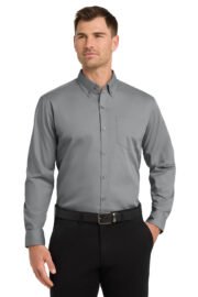 Port Authority® Long Sleeve Carefree Poplin Shirt - Image 11