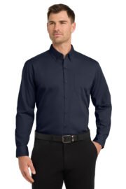 Port Authority® Long Sleeve Carefree Poplin Shirt - Image 15
