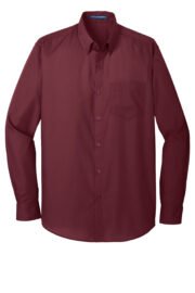 Port Authority® Long Sleeve Carefree Poplin Shirt - Image 4