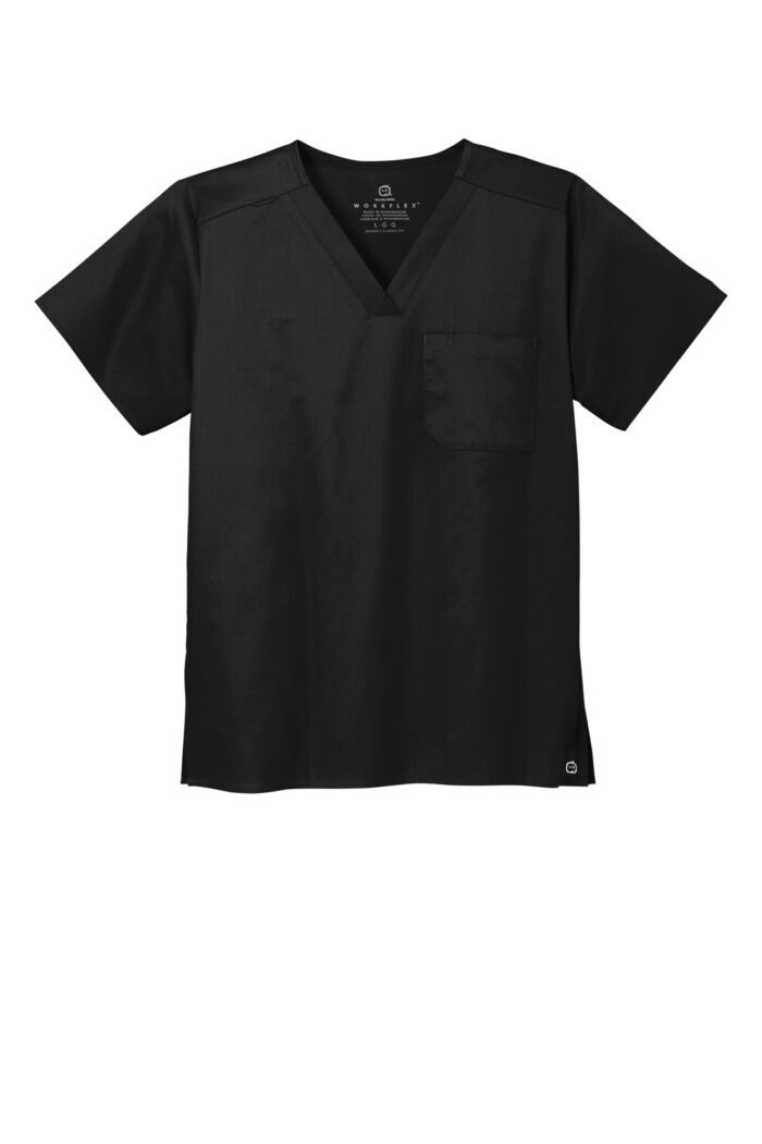 Wink® Unisex WorkFlex Chest Pocket V-Neck Top - Image 2