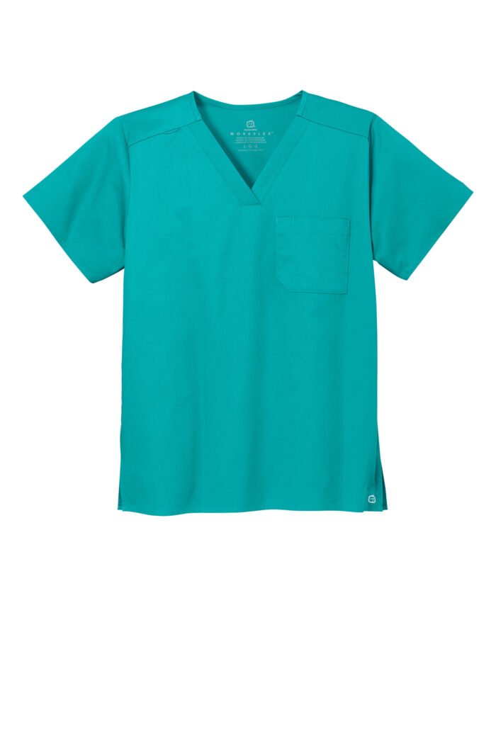 Wink® Unisex WorkFlex Chest Pocket V-Neck Top - Image 7