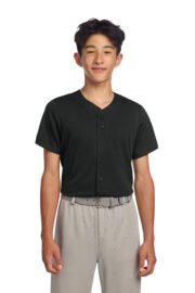 Sport-Tek® Youth PosiCharge® Tough Mesh Full-Button Jersey - Image 2