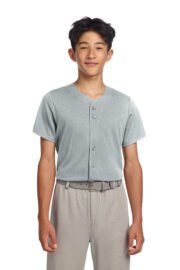 Sport-Tek® Youth PosiCharge® Tough Mesh Full-Button Jersey - Image 5