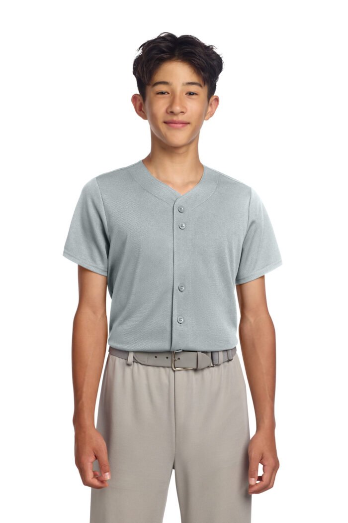 Sport-Tek® Youth PosiCharge® Tough Mesh Full-Button Jersey - Image 5