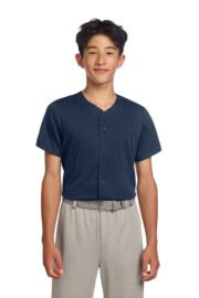 Sport-Tek® Youth PosiCharge® Tough Mesh Full-Button Jersey - Image 6