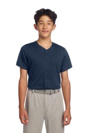 Sport-Tek® Youth PosiCharge® Tough Mesh Full-Button Jersey - Image 6