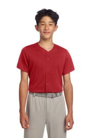 Sport-Tek® Youth PosiCharge® Tough Mesh Full-Button Jersey - Image 3