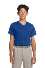 Sport-Tek® Youth PosiCharge® Tough Mesh Full-Button Jersey - Image 4