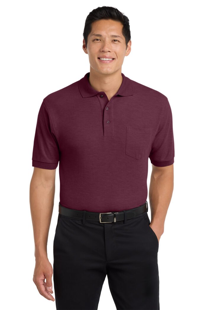 Port Authority® Silk Touch™ Polo with Pocket - Image 2