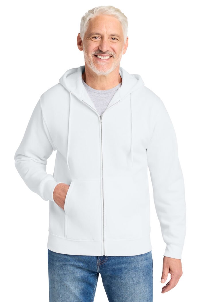 Port & Co® Core Fleece Full-Zip Hooded Sweatshirt - Image 3