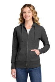 Port & Co® Women's Core Fleece Full-Zip Hooded Sweatshirt - Image 7
