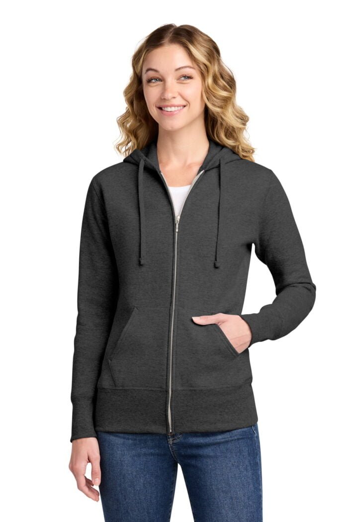 Port & Co® Women's Core Fleece Full-Zip Hooded Sweatshirt - Image 7