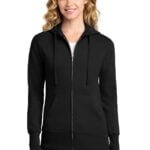 Port & Co® Women's Core Fleece Full-Zip Hooded Sweatshirt