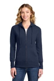 Port & Co® Women's Core Fleece Full-Zip Hooded Sweatshirt - Image 6
