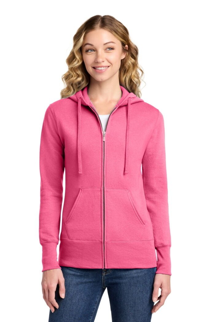 Port & Co® Women's Core Fleece Full-Zip Hooded Sweatshirt - Image 5