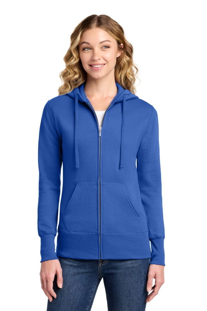 Port & Co® Women's Core Fleece Full-Zip Hooded Sweatshirt - Image 4