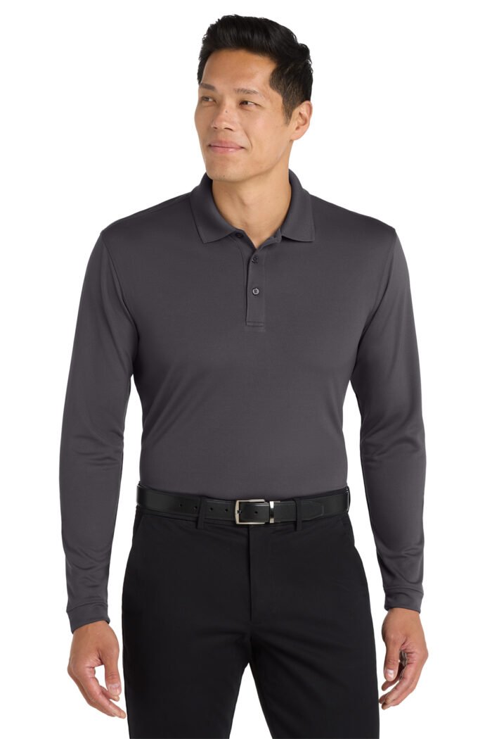 Port Authority® Dry Zone® UV Micro-Mesh Long Sleeve Polo - Image 2