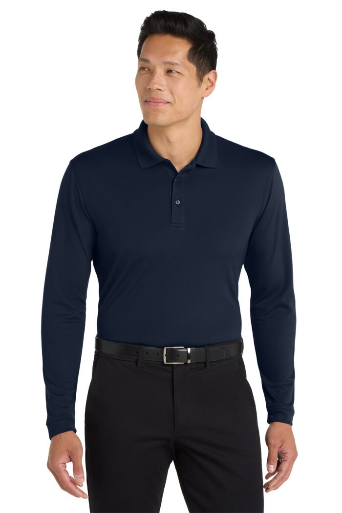 Port Authority® Dry Zone® UV Micro-Mesh Long Sleeve Polo - Image 5