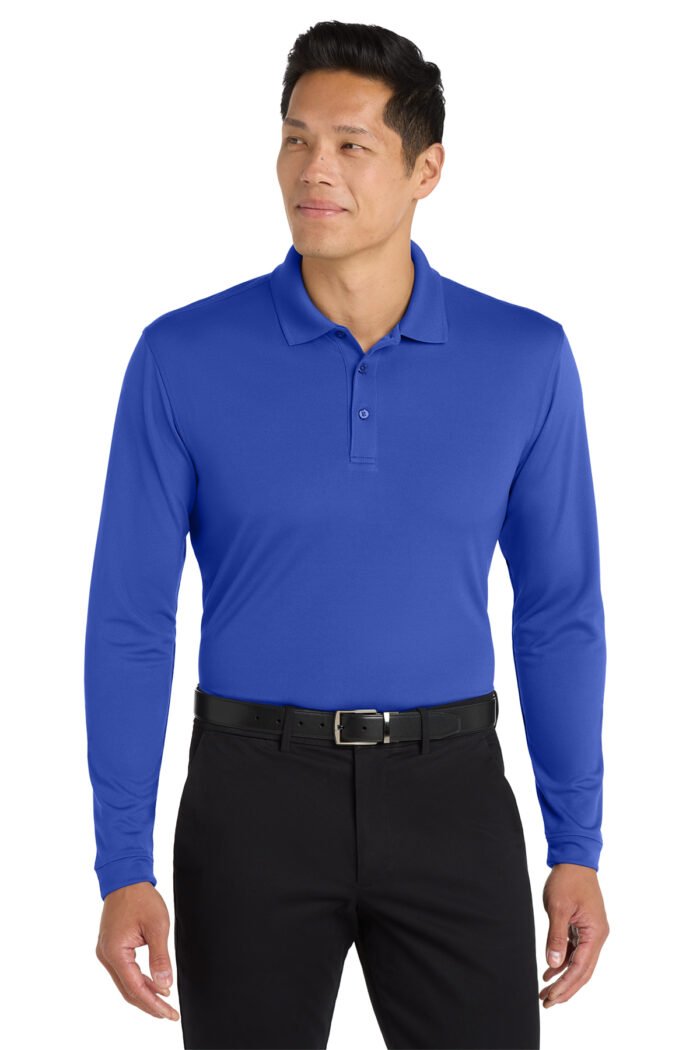 Port Authority® Dry Zone® UV Micro-Mesh Long Sleeve Polo - Image 4