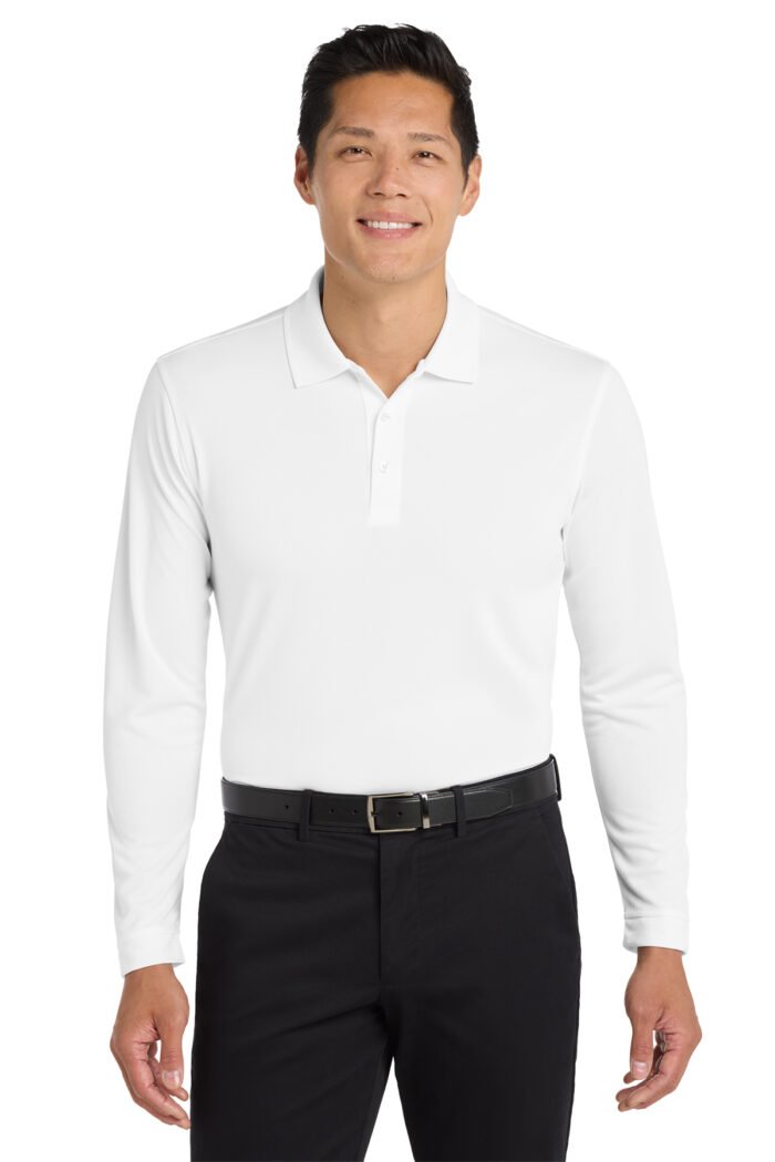 Port Authority® Dry Zone® UV Micro-Mesh Long Sleeve Polo - Image 3