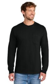 Port & Co® Long Sleeve Essential Pocket Tee