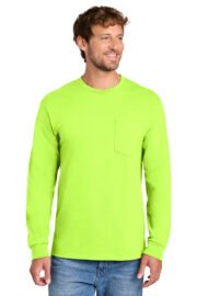 Port & Co® Long Sleeve Essential Pocket Tee - Image 10