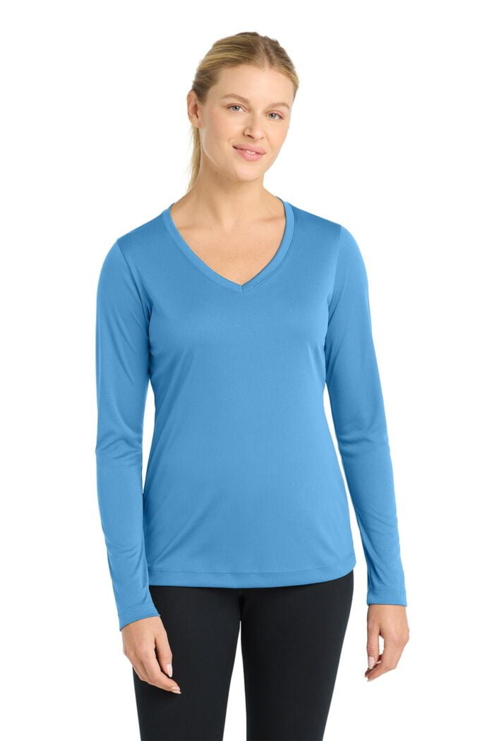 Sport-Tek® Women's Long Sleeve PosiCharge® Competitor™ V-Neck Tee - Image 2
