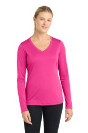 Sport-Tek® Women's Long Sleeve PosiCharge® Competitor™ V-Neck Tee - Image 9