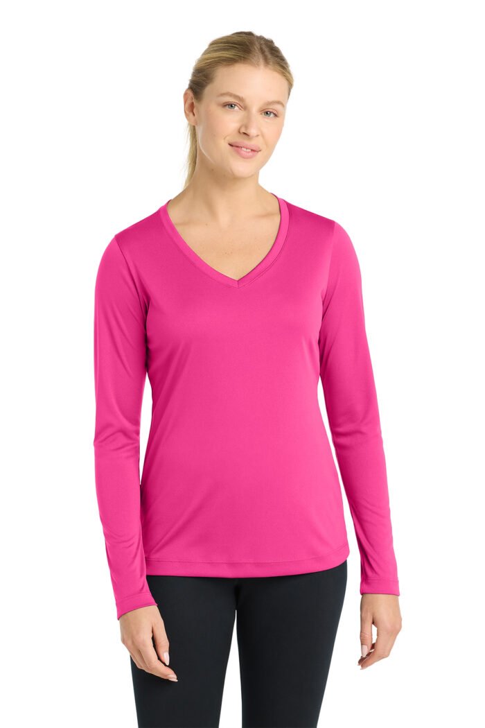 Sport-Tek® Women's Long Sleeve PosiCharge® Competitor™ V-Neck Tee - Image 9