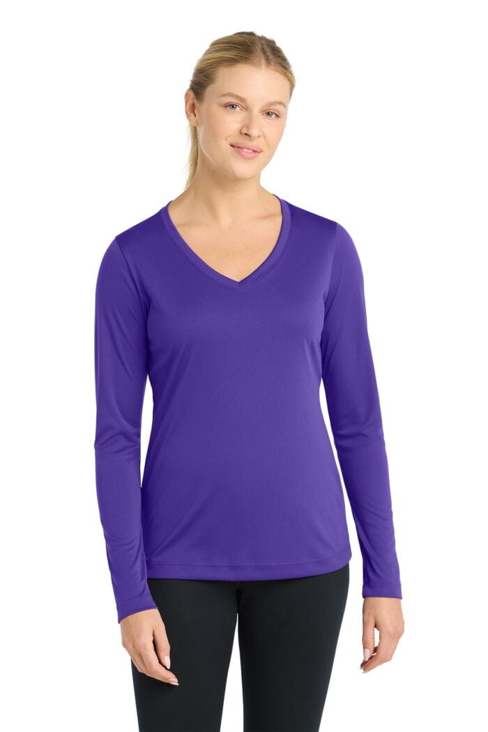 Sport-Tek® Women's Long Sleeve PosiCharge® Competitor™ V-Neck Tee - Image 8