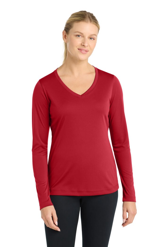 Sport-Tek® Women's Long Sleeve PosiCharge® Competitor™ V-Neck Tee - Image 5