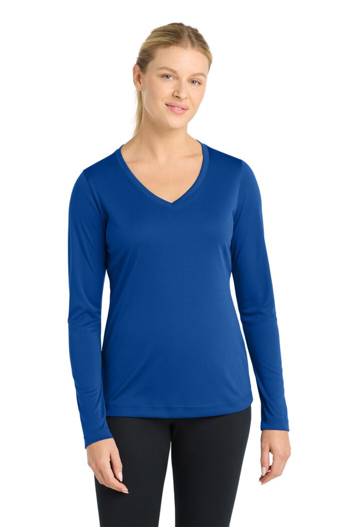 Sport-Tek® Women's Long Sleeve PosiCharge® Competitor™ V-Neck Tee - Image 4