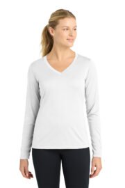 Sport-Tek® Women's Long Sleeve PosiCharge® Competitor™ V-Neck Tee - Image 3