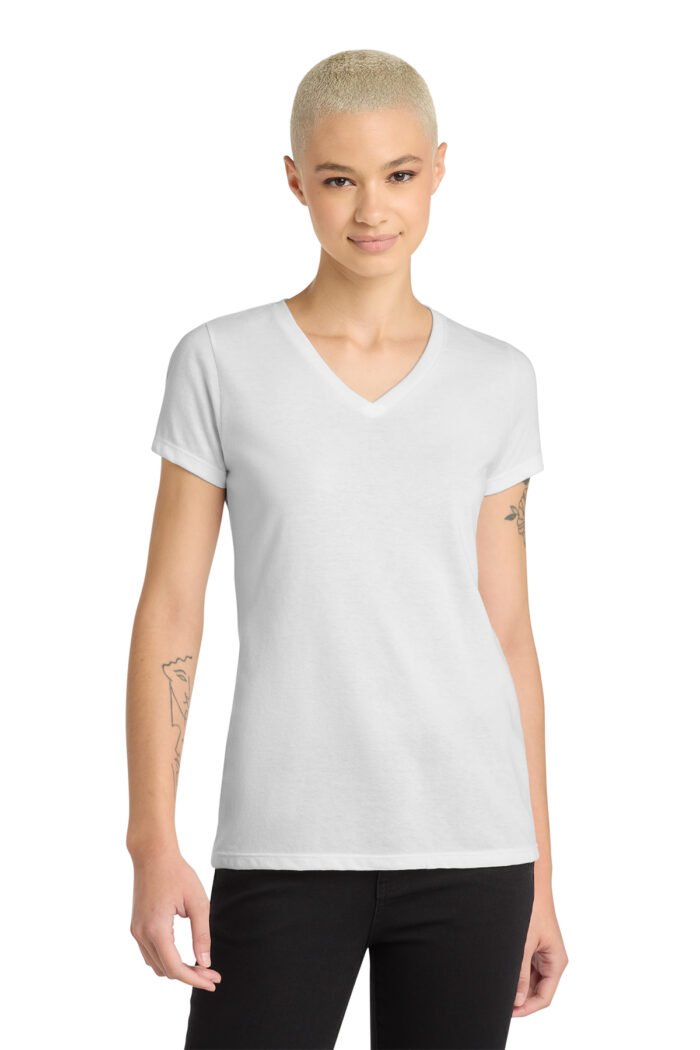 District® Women’s Perfect Blend® CVC V-Neck Tee - Image 3
