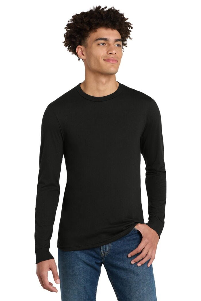 8467_Black-0-DM132BlackModelFront3_1200W District® Perfect Tri® Long Sleeve Tee - Image 1